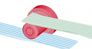 Meshed model for screw rolling