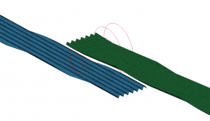 Meshed model for screw rolling