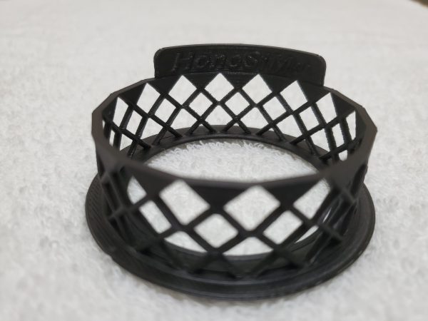 An example of customized hair catcher with our company name on the back